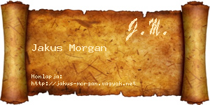 Jakus Morgan névjegykártya